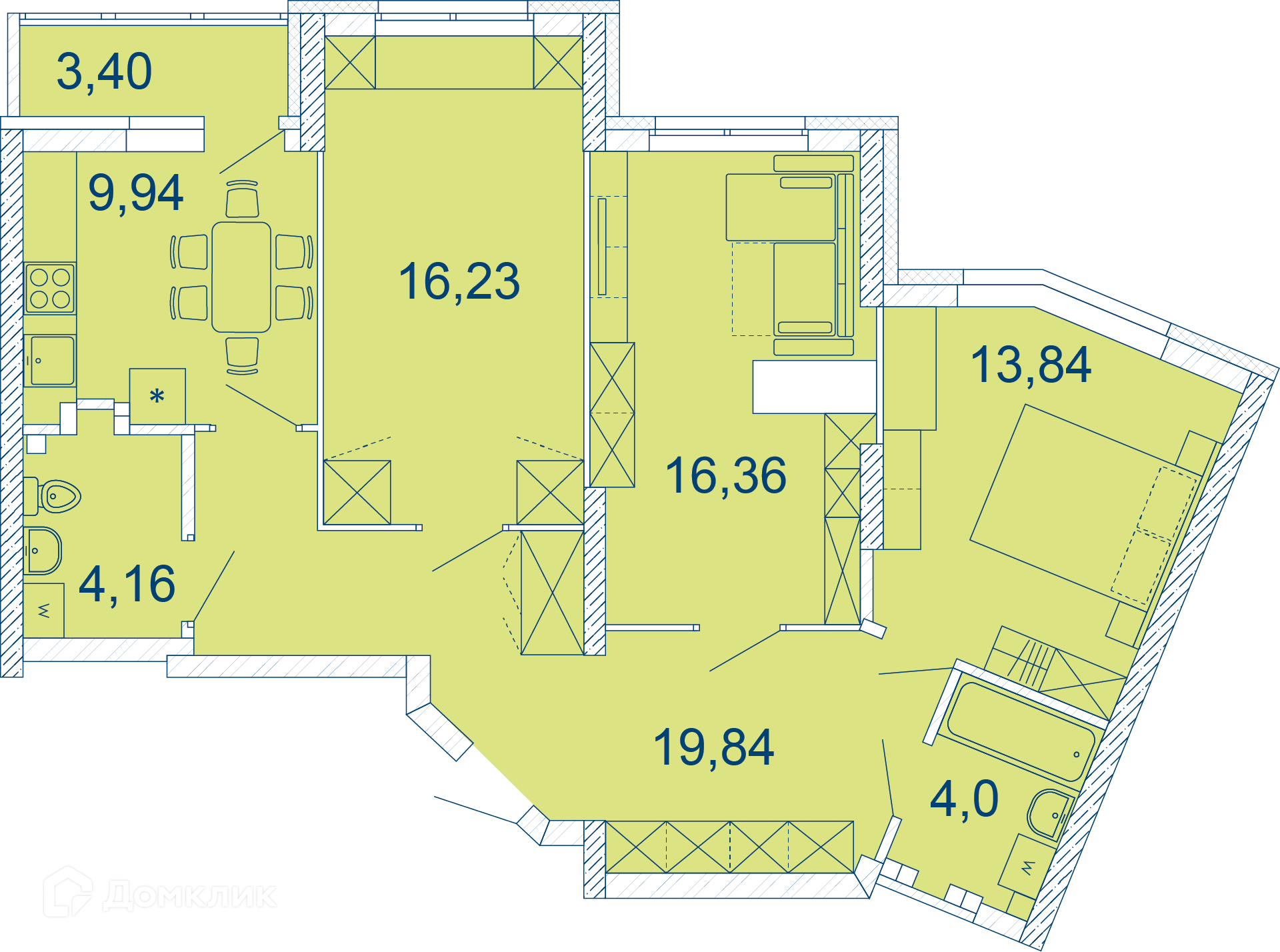 3-комнатная квартира в ЖК Школьный в Екатеринбурге. Площадь 84.4 м2. Цена  10.41 млн.руб. 1 этаж. Дом сдан